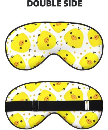 Yellow Chicken Print Sleep Eye Mask | Soft Eyeshade for Travel & Naps | Unisex Eye Cover - Buy Online on GoSupps.com