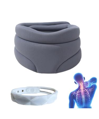 Cervicorrect Neck Brace by Healthy Lab Co Cervicorrect Neck Brace for Sleeping Neck Brace for Neck Pain and Support for Women and Men Grey Medium