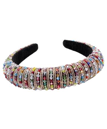 Scicent Rhinestone Padded Headband - Fashionable Baroque Hair Accessories for Brides Weddings Anniversaries & Vacations - Buy Online on GoSupps.com