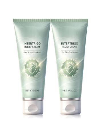 Intertrigo Cream Skin Fold Care & Chafing Support Cream With Zinc Oxide & Undecylenic Acid Intertrigo Relief Cream for Skin Fold Areas Chafing Prevention Moisture & Friction Control (2PC)