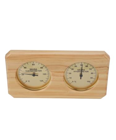 Sauna thermometer and hygrometer made of wood 2 in 1