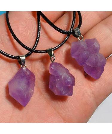 raw Crystals Stones Amethyst Crystal pendent for Home Decoration 1PC - Buy Online on GoSupps.com