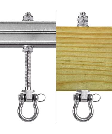 SELEWARE 6 Pack Swing Hanger Set - Heavy Duty Stainless Steel Swing Hooks - 1800LB Capacity - Buy Online on GoSupps.com