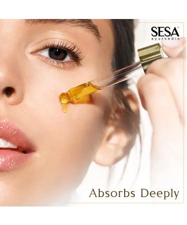 Sesa Kumkumadi Face Oil - 100% Pure Saffron & Ayurvedic Herbs for Youthful Skin | Moisturize Smooth Fine Lines & Reduce Dark Spots (0.5 Fl Oz - Buy Online on GoSupps.com