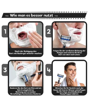 Professional 9-Blade Manual Razor Set with Knife Holder - Premium Hairdressing Replacement Blades for Men | Perfect Gift for Grooming Enthusiasts - Buy Online on GoSupps.com