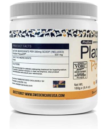 ProDen PlaqueOff Powder 180g for Healthy Teeth, Gums & Fresh Breath in Pets - Buy Online on GoSupps.com