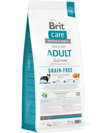 Dry Food for Adult Dogs - BRIT Care Grain-Free Adult Salmon - 3 kg - Buy Online on GoSupps.com