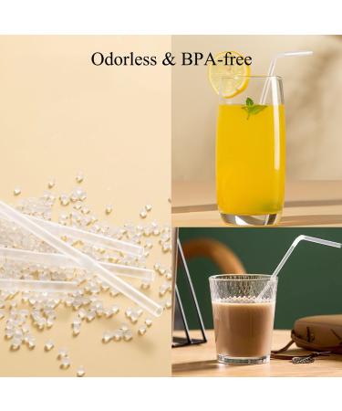 FOREVERIE 500 Counts Plastic Clear Disposable Straws Individually Wrapped Soft Thin Bendy Stretchable Regular 0.24 Inch Diameter 8.27 Inch Length - Buy Online on GoSupps.com