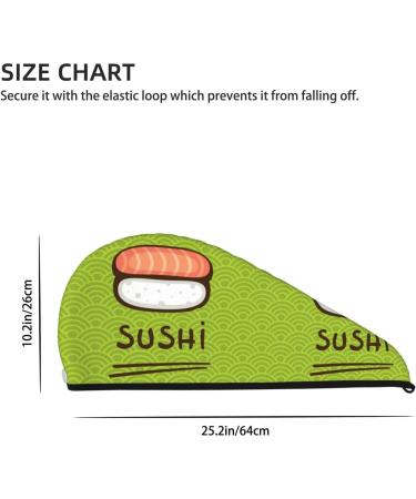 Fresh Sushi Microfiber Hair Towel Wrap - Super Absorbent Coral Velvet Quick Dry Cap for Long Curly & Thick Hair | Ideal for Women - Buy Online on GoSupps.com