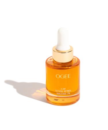 Ogee Natural Retinol Bakuchiol Serum 2% Elixir - Certified Organic Face Serum for Wrinkles and Fine Lines