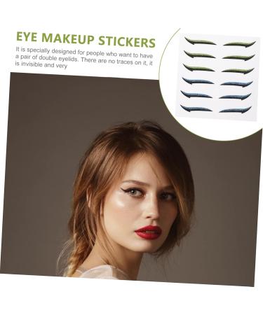 Healeved 12 Pairs Glitter Eyeliner Double Eyelid Stickers Eyeliner Tape Strips Cosmetic Eyelid Tape - Buy Online on GoSupps.com