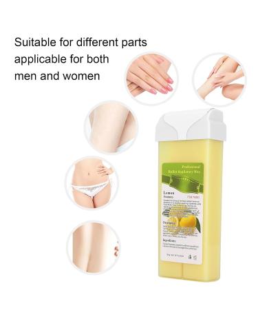 Buy Professional 100g Wax Roller for Home Hair Removal | Large Area Body Wax - Lemon Scent - International Shipping - Buy Online on GoSupps.com