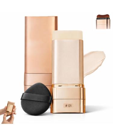 Fond De Teint Correcteur Double Embout En Stick Stick De Maquillage Multi-usages Double T te R sistant La Transpiration Couvrance Totale Et Fini Mat Pour Le Maquillage Du Visage(01)