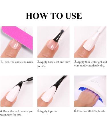 Imtiti Gel Nail Polish Liner 8 ml French Black Gel Nail Polish Liner Classic Black Gel Tip Liner for Nail Painting Soak Off UV LED Nail Liner Gel for Nail Salon Manicure Swirl Nail Design black nail polish liner - Buy Online on GoSupps.com