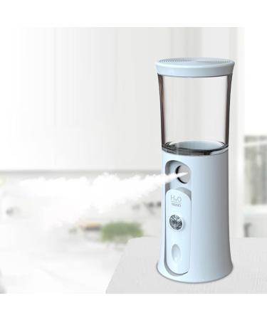 Gkumgwo Portable Face Steamer Handheld Cordless Face Steamer 30ml Visual Water Tank Cordless Mist Sprayer Handy Nano Mist Sprayer with Colorful Light for Face Hydrating White - Buy Online on GoSupps.com