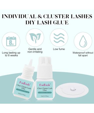 Cluster Lash Glue for Beginners - 3-5S Fast Drying Long Lasting Waterproof Eyelash Extension Glue (5ml) - Perfect for DIY Self Application - Buy Online on GoSupps.com