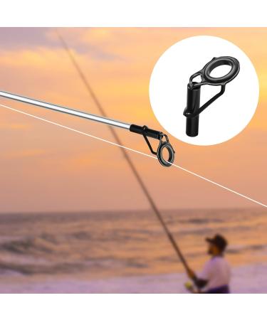 Kinbom 8-Piece Stainless Steel Rod Tips Repair Set - Fishing Rod Guide Rings for Freshwater & Saltwater | Durable Ceramic Repair Kit (Black) - Buy Online on GoSupps.com