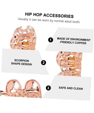 Didiseaon Mouth Guard 2 Pcs Scorpion Single Braces Jewelry for Rapper Vampire Fangs Caps Trendy - Buy Online on GoSupps.com