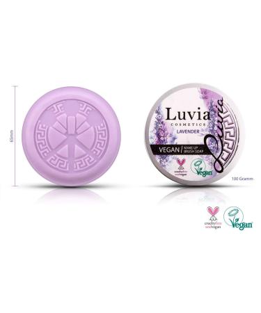 Luvia Brush Cleaner - Lilac Cosmetic Brush Soap 100g | XXL Makeup & Beauty Blender Cleaner | Effective & Floral Formula - Buy Online on GoSupps.com