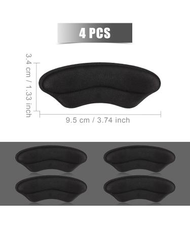 KINBOM 2 Pair Self-Adhesive Heel Grips Cushions for Loose Shoes - Black | Heel Pads for High Heels, Sneakers, Men, Women - Buy Online on GoSupps.com
