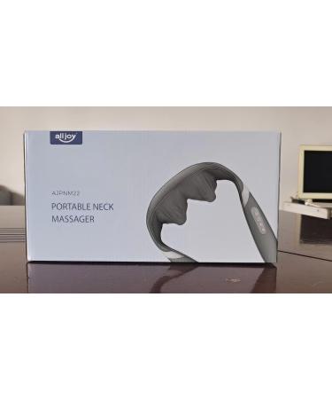 Alljoy Wireless Neck Massager with Heat Function | Shiatsu 3D-Rotating Massage Device for Neck Back & Shoulders | Portable & Adjustable Strap | Perfect Gift in Gray - Buy Online on GoSupps.com