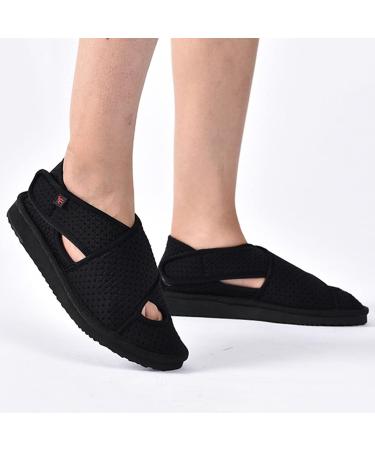 Summer Lightweight Edema Shoes for Swollen Feet | Orthopedic Diabetic Slippers for Women & Men | Wide Width Comfortable Breathable | 7 Black - Buy Online on GoSupps.com