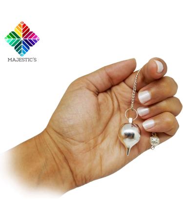 Radiesthesia Water Drop Pendulum - Esoteric Oracle Tool for Geobiology & Mood Enhancement - Silver 30g - Buy Online on GoSupps.com