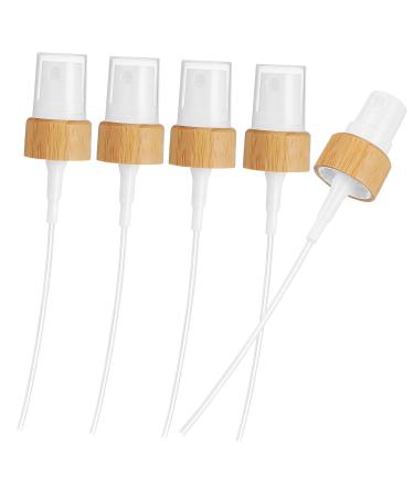 Healeved 5pcs Spray Bottle Nozzles Replacement Spray Tops Fine Mist Heads Bamboo Trim Leakproof Seal