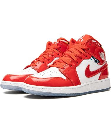 Nike Jordan Youth AIR Jordan 1 MID SE GS DC7248 600 Barcelona Sweater Red Patent - Size 5.5Y Chile Red/White-pollen - 5.5 Big Kid - Buy Now - Buy Online on GoSupps.com