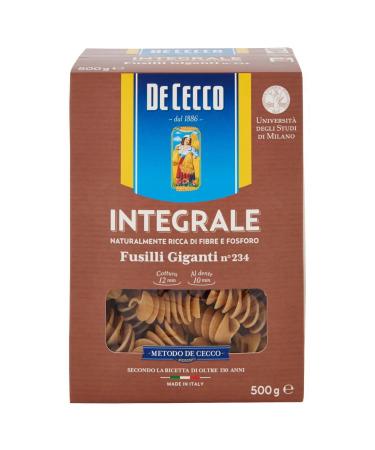Italian Gourmet E.R. Pack of 10 Cecco Fusilli Giganti Integrali Pasta No. 234 Italian Pasta 500 g + Pulpa Italian Gourmet 400 g