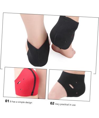 Beavorty Silicone Heel Protector Black 5 Pairs - Comfortable Heel Support for Exercise | Ankle Pad Brace for Ankle Support - Buy Online on GoSupps.com