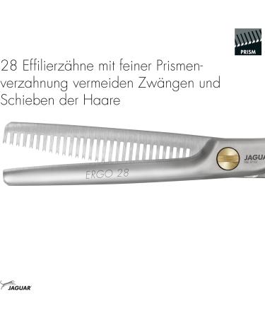 JAGUAR Pre Style Ergo 28 Texturising Scissors 5.5 | German Quality | 28 Thinning Teeth | Classic Matte Design | International Shipping - Buy Online on GoSupps.com