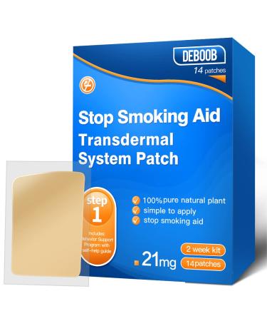 Stop Smoking Patches Step 1,21mg, 14 Count, Quit Smoking, Delivered 24 Hours Transdermal System to Stop Smoking Aids That Work, Easy and Effective to Quit Smoking, Harmless Stop Smoking aid