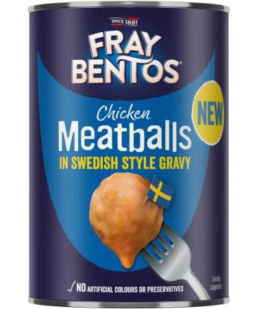Tinned Meatball Bundle Containing Fray Bentos Chicken Meatballs in Swedish-style Gravy Bolognese Sauce Tomato Sauce and Gravy. - Buy Online on GoSupps.com