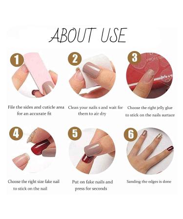 Buy Hkanlre French Pink Press on Nails | Coffin Long Heart Fake Nails - 24PCS Full Cover Ballerina Shiny False Nails for Women & Girls - International Shipping Available - Buy Online on GoSupps.com