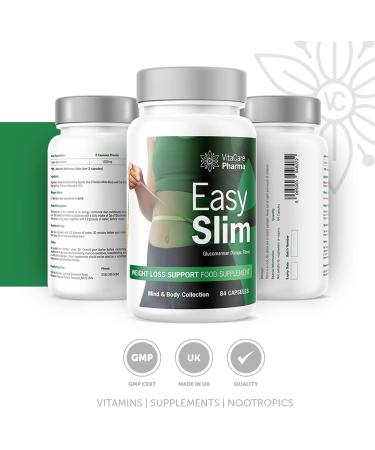 EasySlim Weight Loss Support | Glucomannan Appetite Suppressant | Mind & Body Collection | 2 Week Supply 84 Count - Buy Online on GoSupps.com