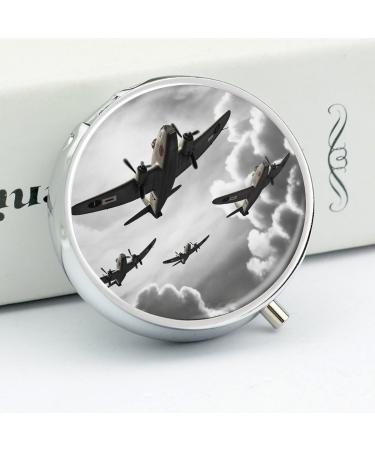 Buy Portable 3 Compartment Pill Box - World War Design | Travel Pill Organizer for Handbag & Pocket - Buy Online on GoSupps.com