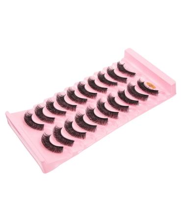 Mobestech 10 Pairs Fake Eyelashes 7d Dense Fiber Russia