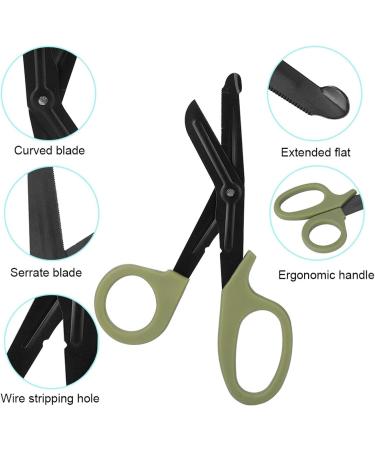 Buy EMT Scissors - Stainless Steel First Aid Trauma & Military Rescue Scissors (Army Green) | Fast International Shipping - Buy Online on GoSupps.com