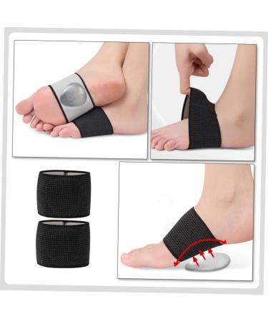 GLEAVI Arch Support Sleeves for Men & Women - Comfortable Foot Pad Portable & Breathable Ideal for Outdoor Use - 1 Pair Black (11.6x6cm - Buy Online on GoSupps.com