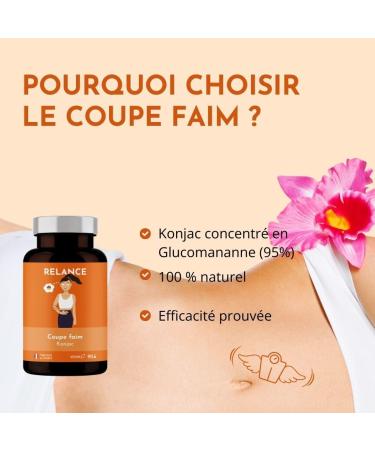 Appetite Suppressant Slimming and Satiety Konjac Weight Loss and Flat Stomach Diet - RELANCE NUTRITION - 90 Capsules 1 Month Vegan - Buy Online on GoSupps.com