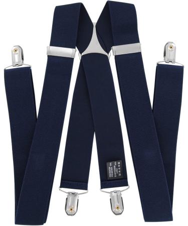 AXY Men's 35mm Wide Suspenders with 4 Strong Clips & Women's Black-Blue Variety | International Shipping - Buy Online on GoSupps.com