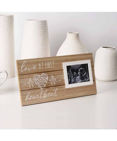Love At First Heartbeat Sonogram Frame | New Mom Gifts and Nursery Decor for Pregnancy Announcement and Gender Reveal Baby Shower - Buy Online on GoSupps.com