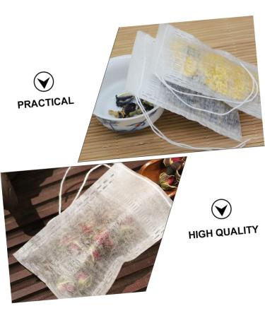 Ciieeo 200 Pcs Tea Bag Drawstring Tea Pouch Empty Tea Pouch Soup Bag Tea Infusers Bags Loose Leaves Protein 5X7CMx2pcs Whitex2pcs - Buy Online on GoSupps.com