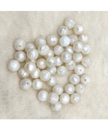 50pcs 15mm Pearl White Silicone Round Beads - Sensory DIY Jewelry Making Bulk Pack - Buy Online on GoSupps.com