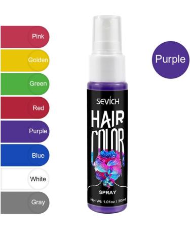 Hair Color Spray Temporary Hair Dye Hair Dye Hair Unisex DIY Hair Color Spray Dye Mist Disposable Nourishing Temporary Modeling Salon (purple) - Buy Online on GoSupps.com