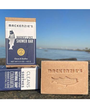 MACKENZIE S Mariner s Spice Shower Bar - Natural Cinnamon Ginger Clove Soap - Perfect Gifts for Fishermen & Men & Women - 5.5 oz - International Shipping Available - Buy Online on GoSupps.com
