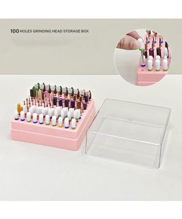 Bo te de rangement transparente pour manucure 100 trous - Bo te de rangement pratique pour manucure - Pour techniciens des ongles - Buy Online on GoSupps.com