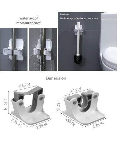 Broom Holder NEEMAY Broom Gripper Mop Holders Wall Mount - 4 PCS Grey, Self Adhesive & Super Durable for Home, Kitchen, Garden, Garage Storage - Buy Online on GoSupps.com