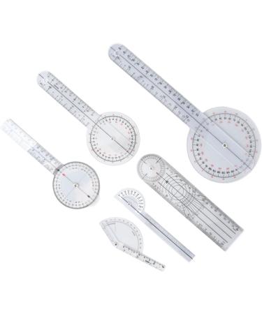 6PCS Medical Goniometer Set PVC Material Measure Recovery Progress Joint Goniometer for PT Home Use Students Compact & Convenient - Buy Online on GoSupps.com